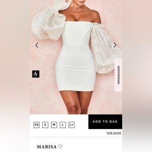 Houseofcb MARISA IVORY SATIN CORSET DRESS